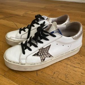 Golden Goose Snake Print Hi-Stars